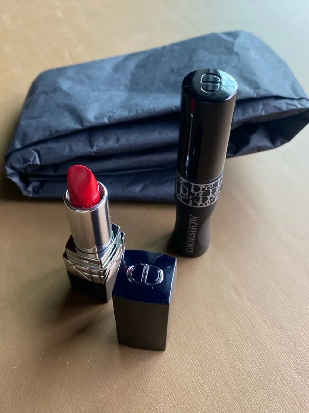 New Dior ❤️ mini set travel size lipstick Rouge 999 Velvet ➕ Pump Volume Mascara